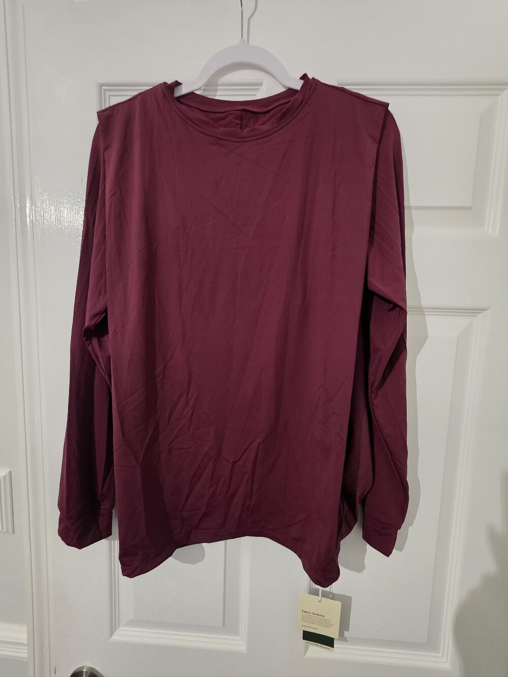 NWT HALARA Long Sleeve Top - Wine Sz M